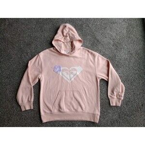 Roxy Girl Youth PullOver Washed Hoodie L 14/16 Color Pink(Tropical Peach)